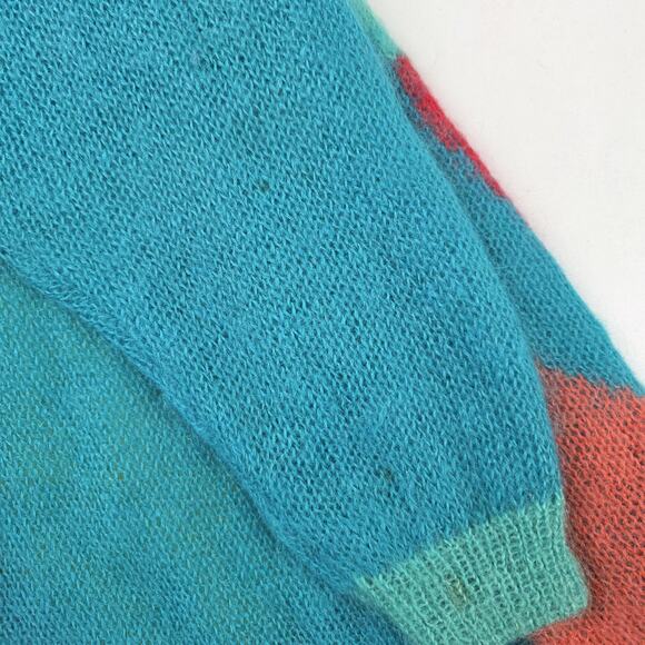 Vintage Renee Tener Jeanne Pierre Sweater Womens Large Mohair Abstract Face 80s - Picture 9 of 9